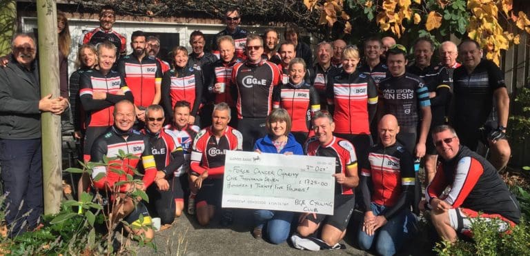 Cycle club takes fundraising to new heights