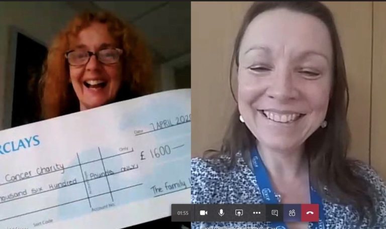 Our first virtual cheque presentation