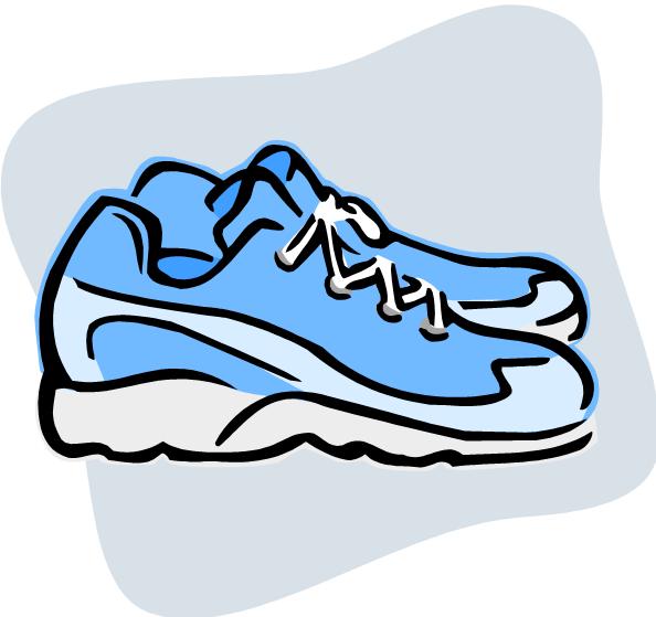 Blue running shoe