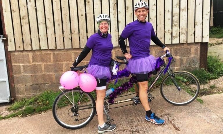 Andi cycles to support fellow cancer patients