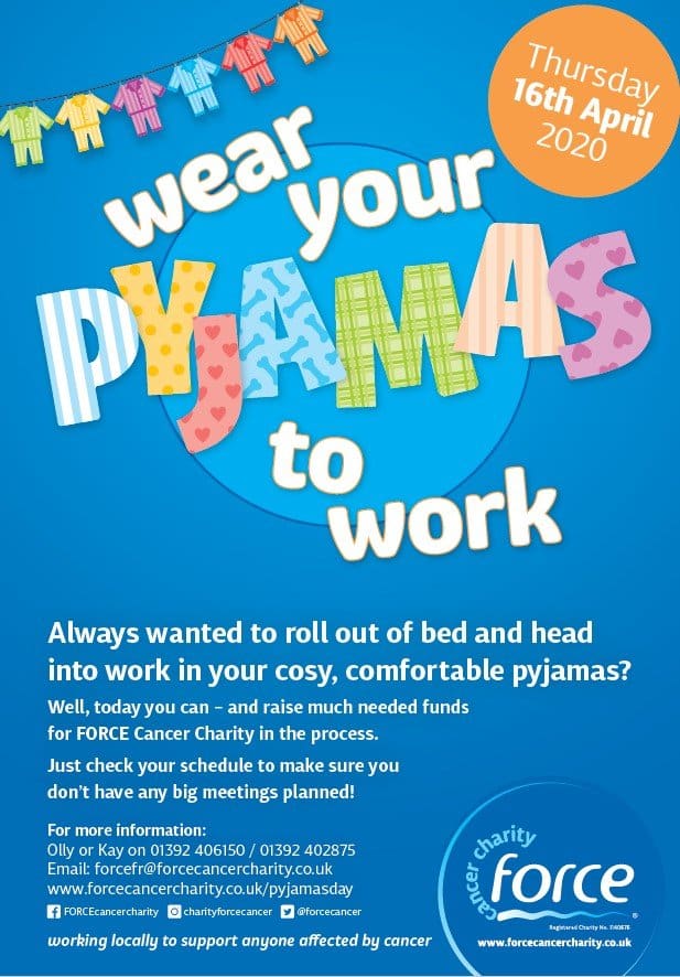 Wear your pyjamas to work for FORCE