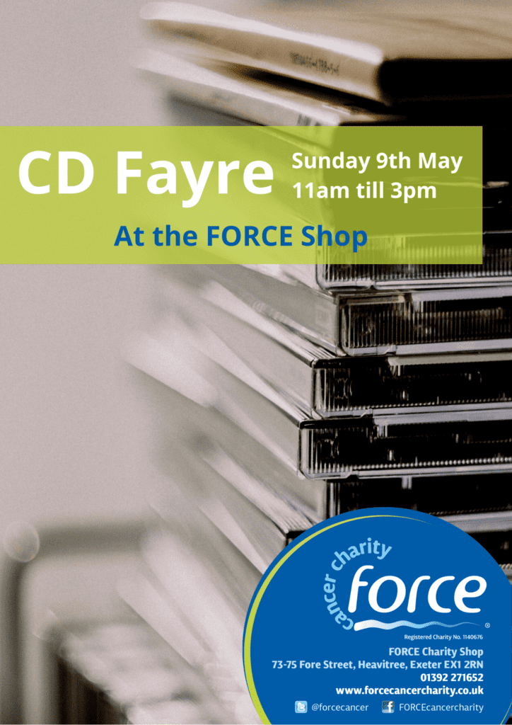 FORCE Shop CD fayre poster May 2021