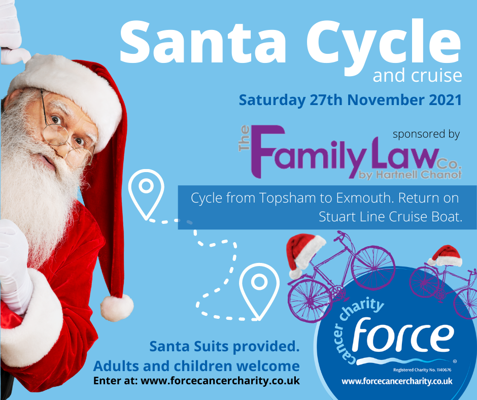 Poster advertising the 2021 FORCE Santa Cycle