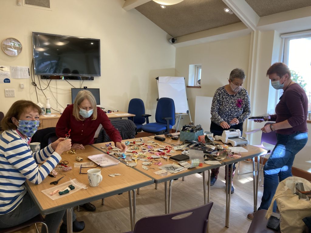 The team creating Christmas decorations for FORCE