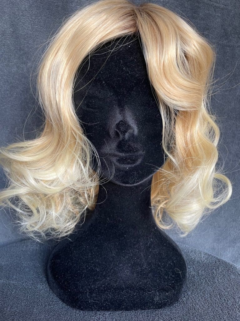 Blonde with a basic wig cap 064