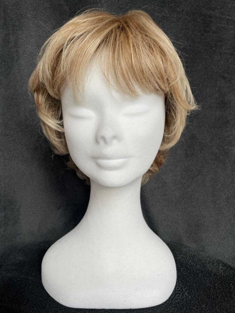 Blonde with a monofilament wig cap