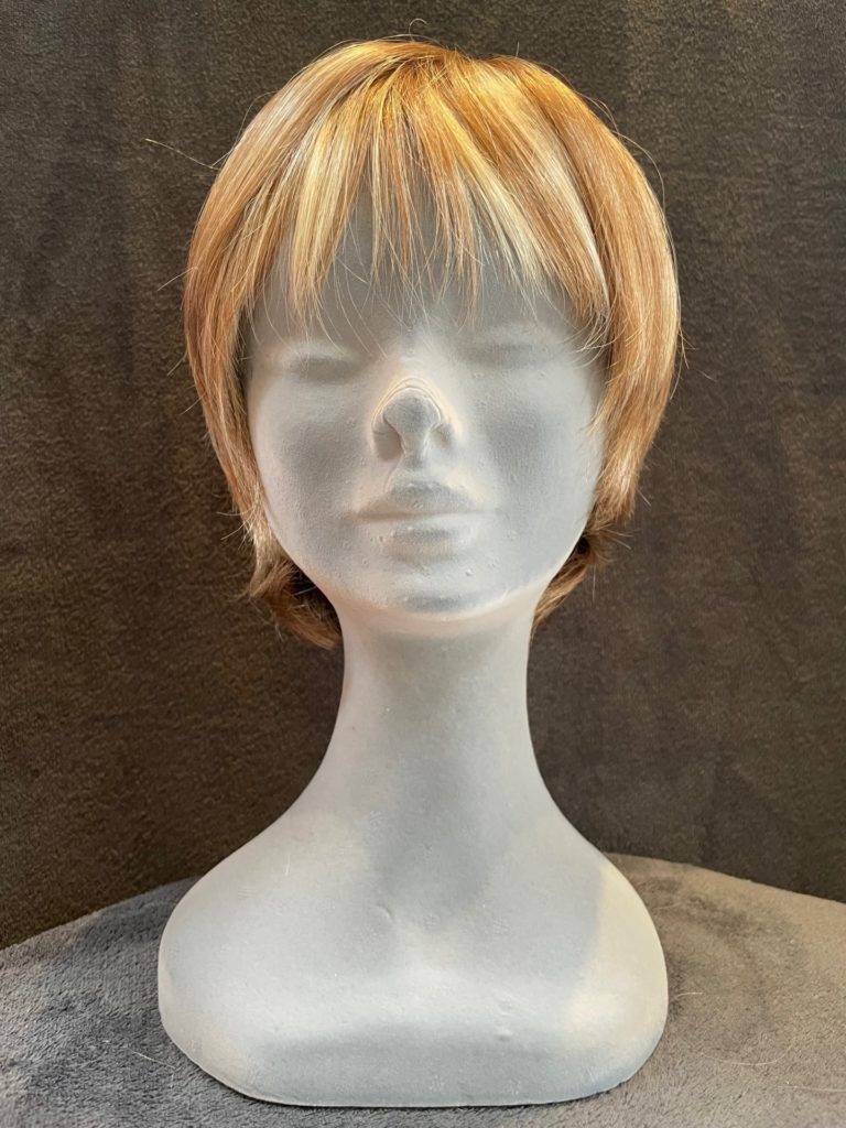 Blond with a monofilament wig cap