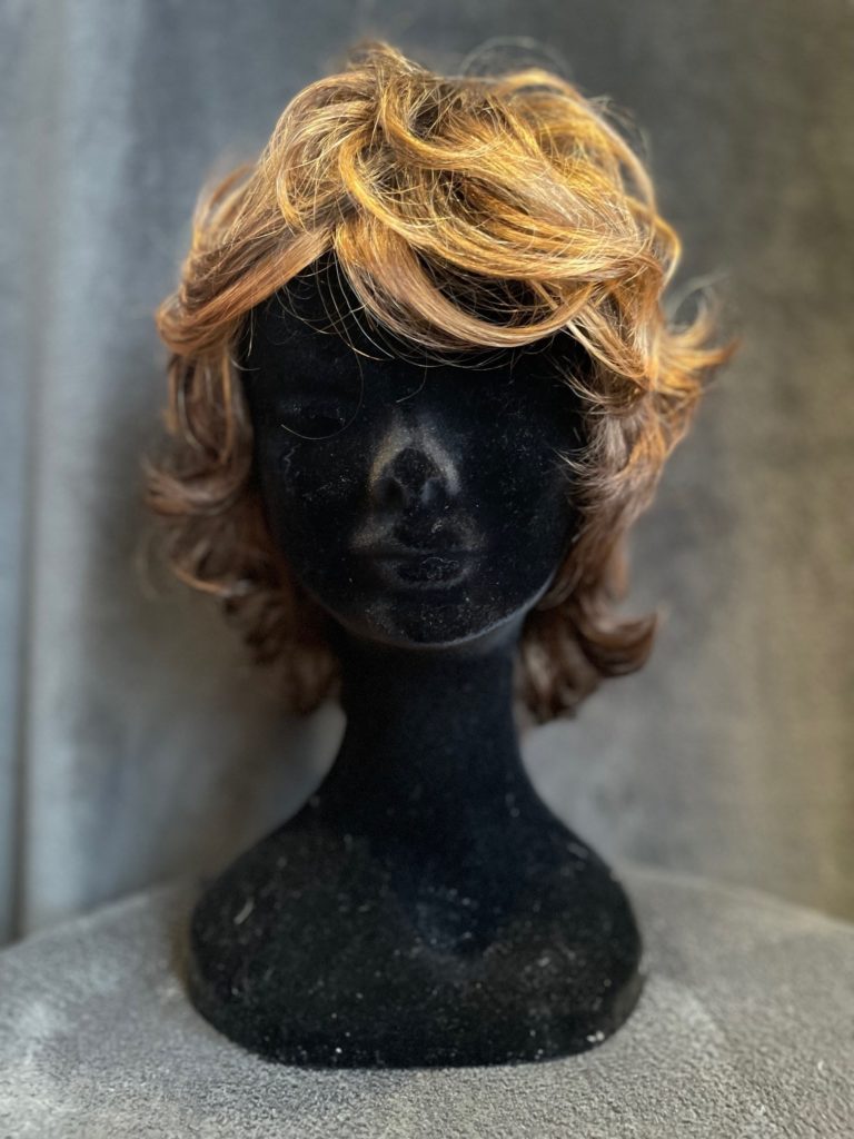 Brown with a lace top wig cap