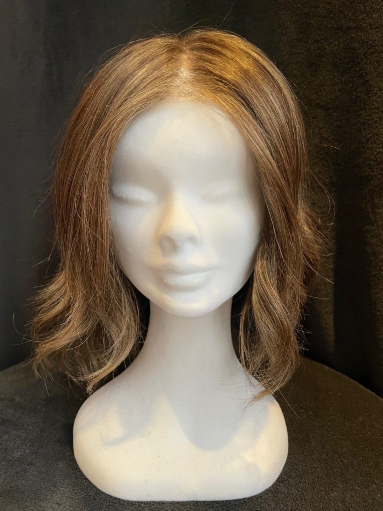 Brown with a lace top wig cap