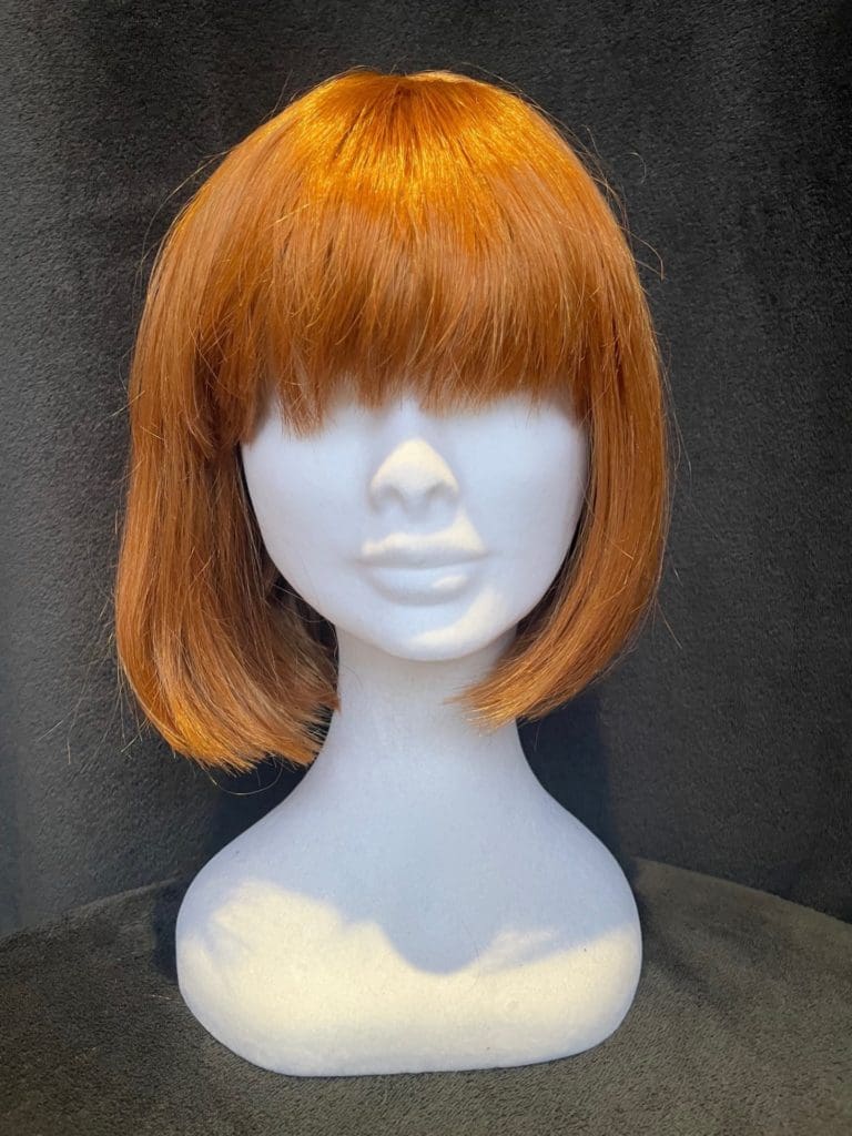 Red with a basic wig cap 103