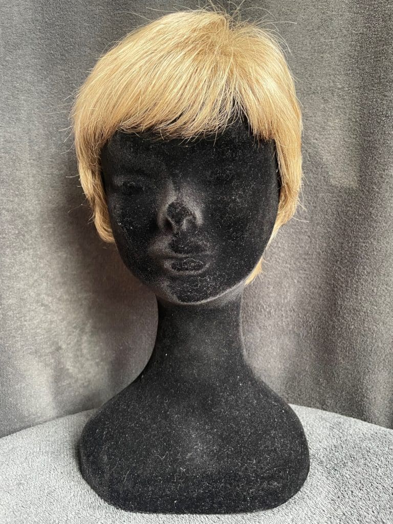 Dark blonde with a basic wig cap 115