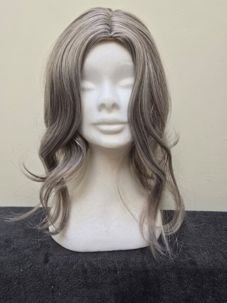 Grey with a basic wig cap 007