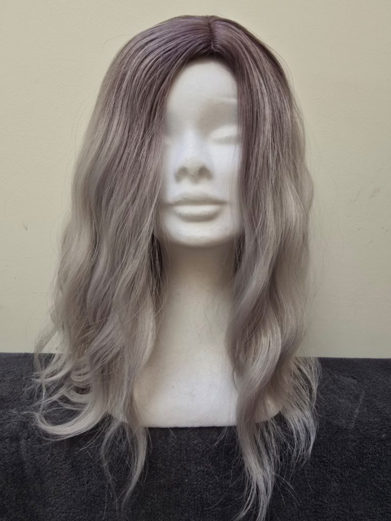 Grey with a basic wig cap 010