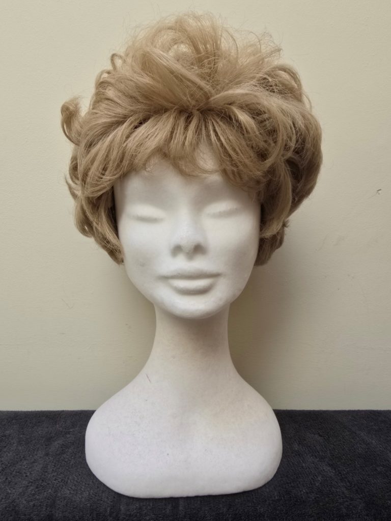 Blonde with a basic wig cap 019