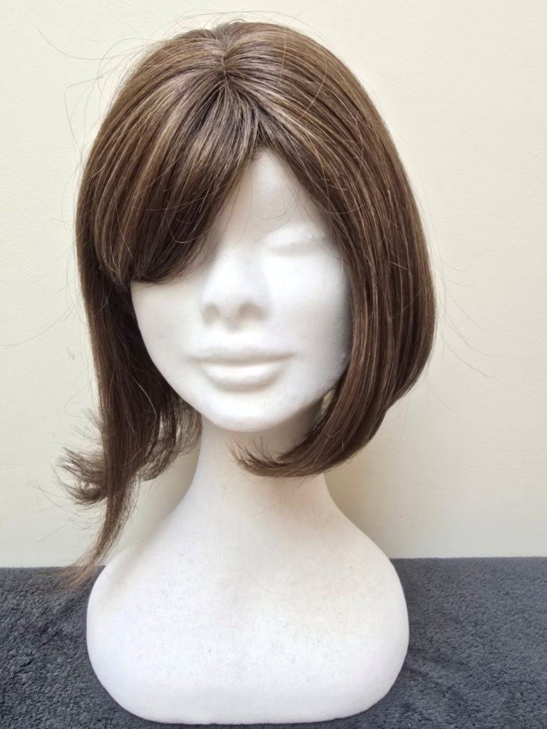 Brown with a basic wig cap 089