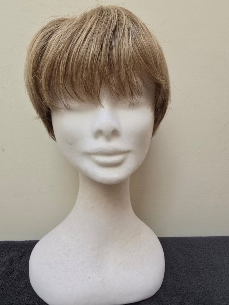 Brown wig with a basic wig cap 104