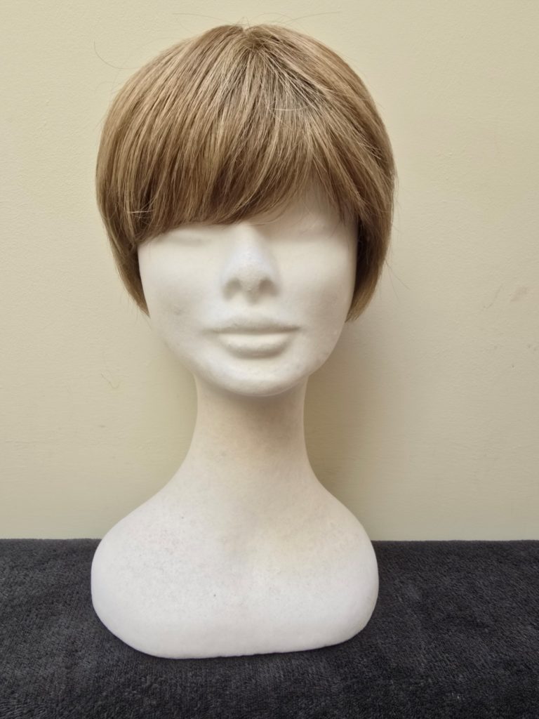Brown wig with a basic wig cap 105