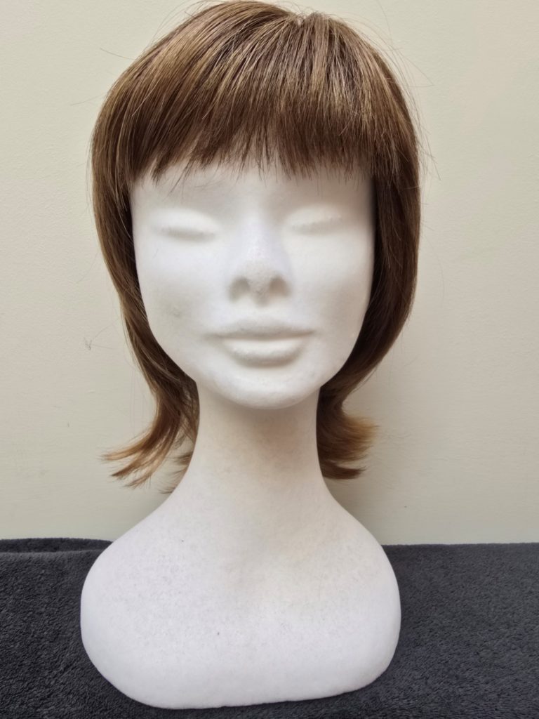 Brown with a basic wig cap 113