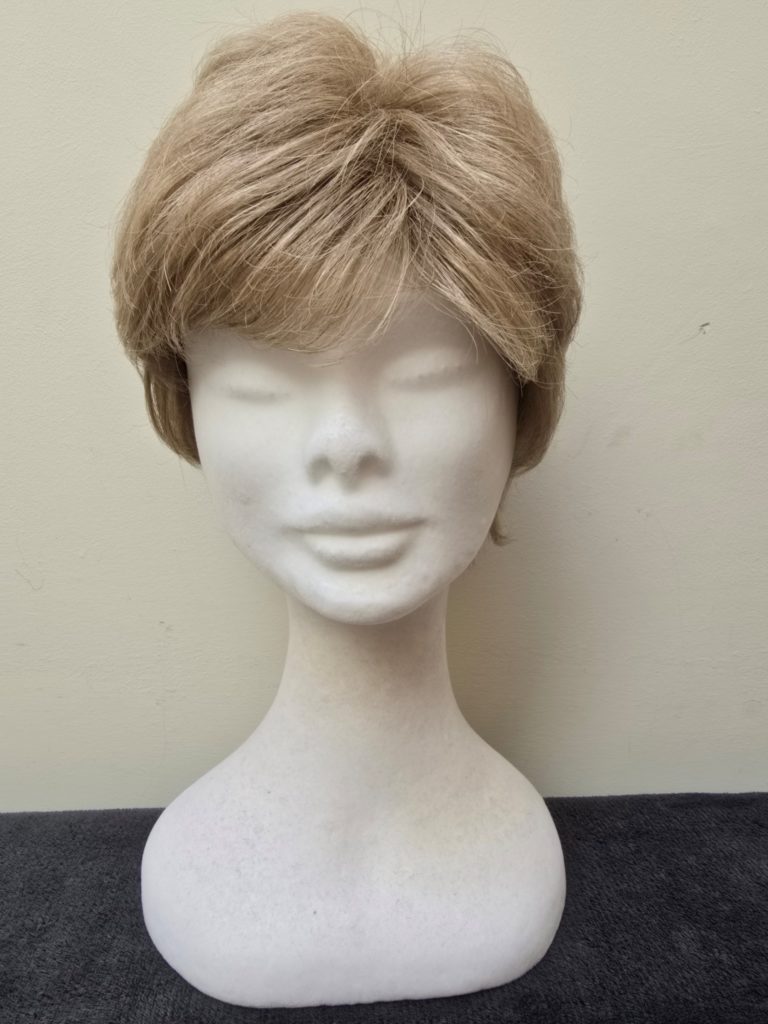 Dark blonde with a basic wig cap 115