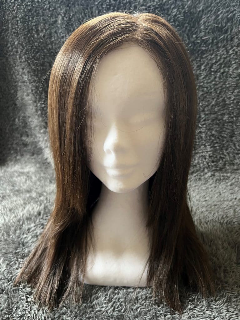 Dark brown with a monofilament wig cap 138