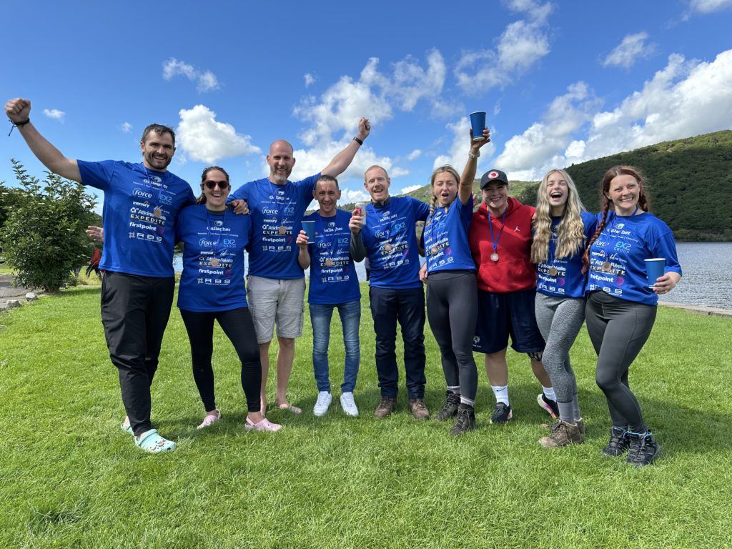 RGB 3 Peaks Challenge team celebrates their successful achievement