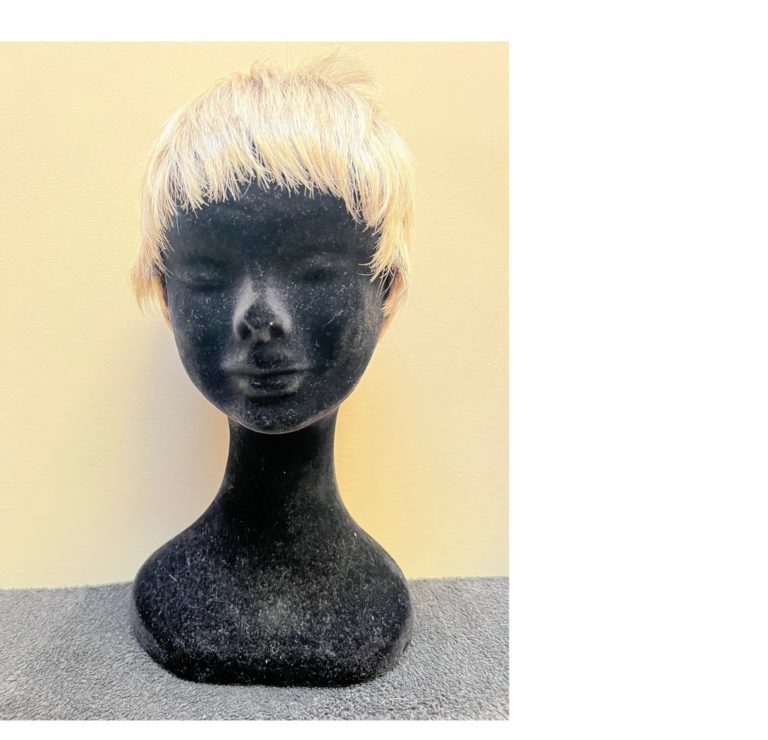 Grey with a basic wig cap 211