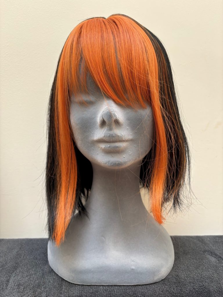 Black and Orange wig with a basic cap 292
