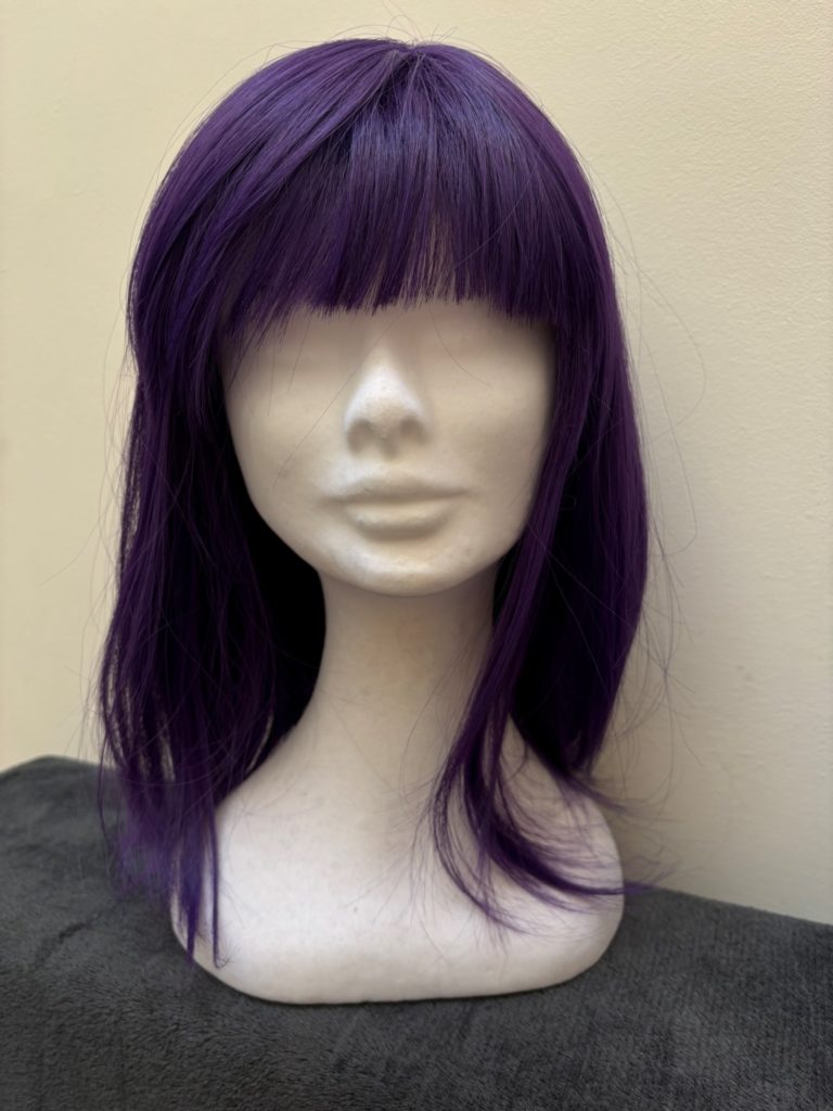 Dark purple with a basic wig cap 294