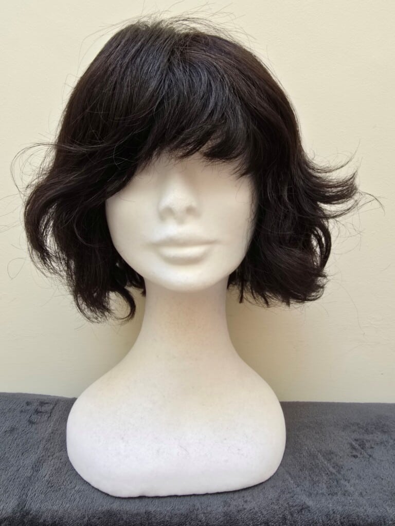 Black with a lace cap 395