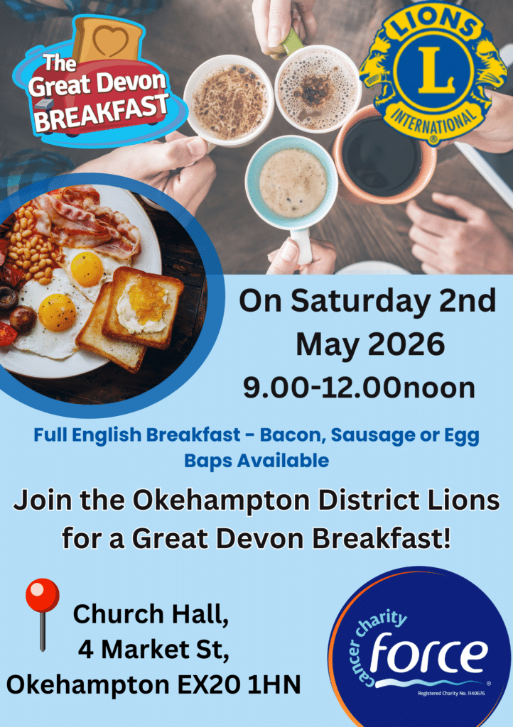 Okehampton Lions Great Devon Breakfast