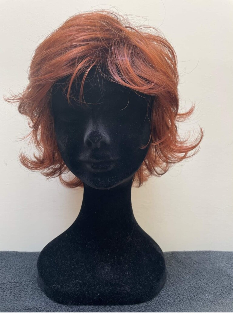 Red with a Basic Cap Wig No. 192