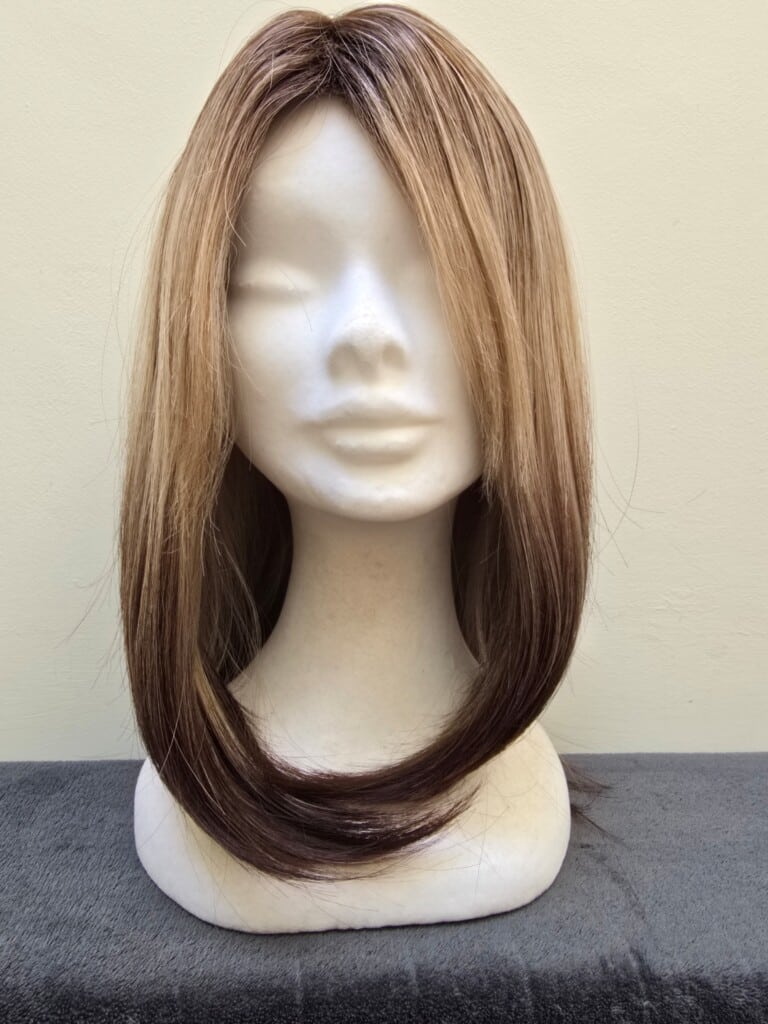 Brown with a Basic Cap and Lace Parting Wig No. 418