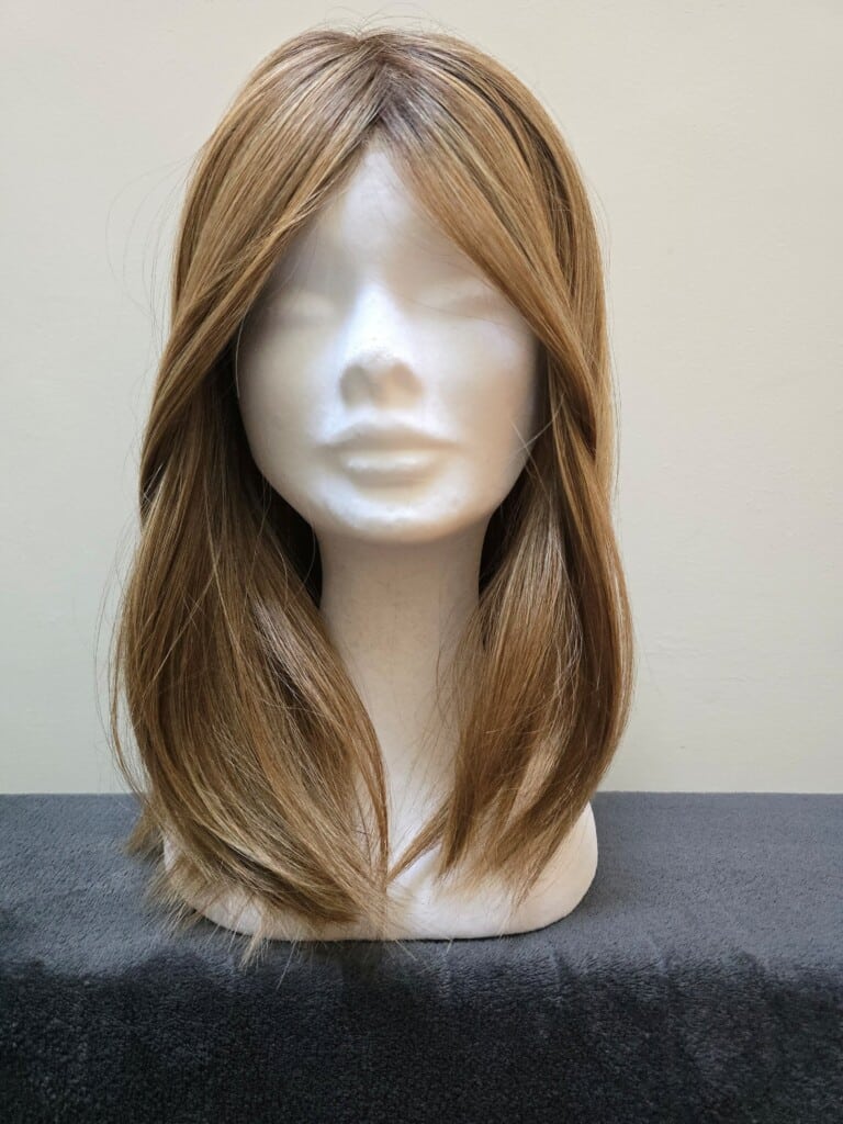 Blonde with a Basic Cap and Monofilament Parting Wig No. 444