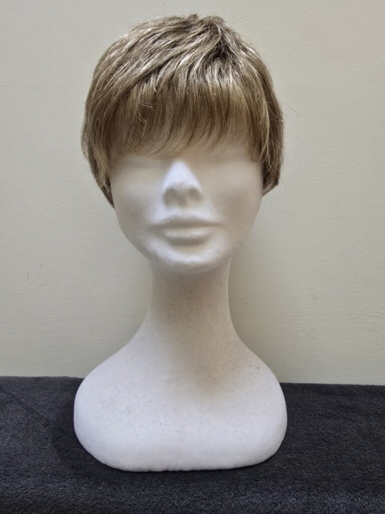 Blonde with a Basic Cap and Monofilament Crown Wig No. 493