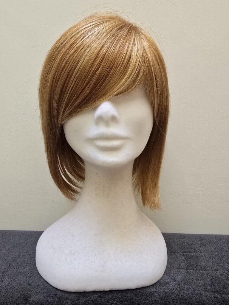 Red with a Basic Cap and Monofilament Crown Wig No. 529