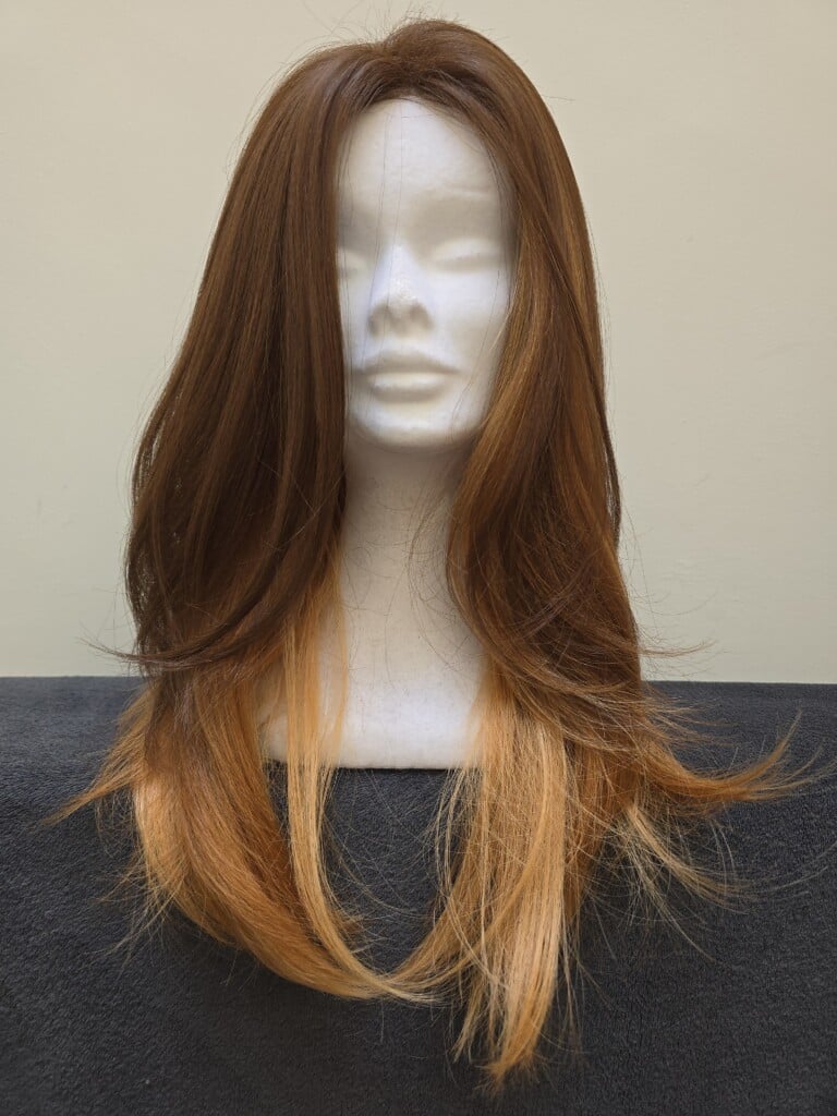 Red with a Basic Cap and Monofilament Parting Wig No. 535
