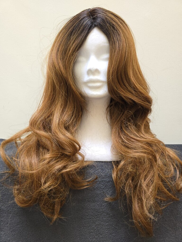 Red with a Basic Cap and Monofilament Parting Wig No. 542