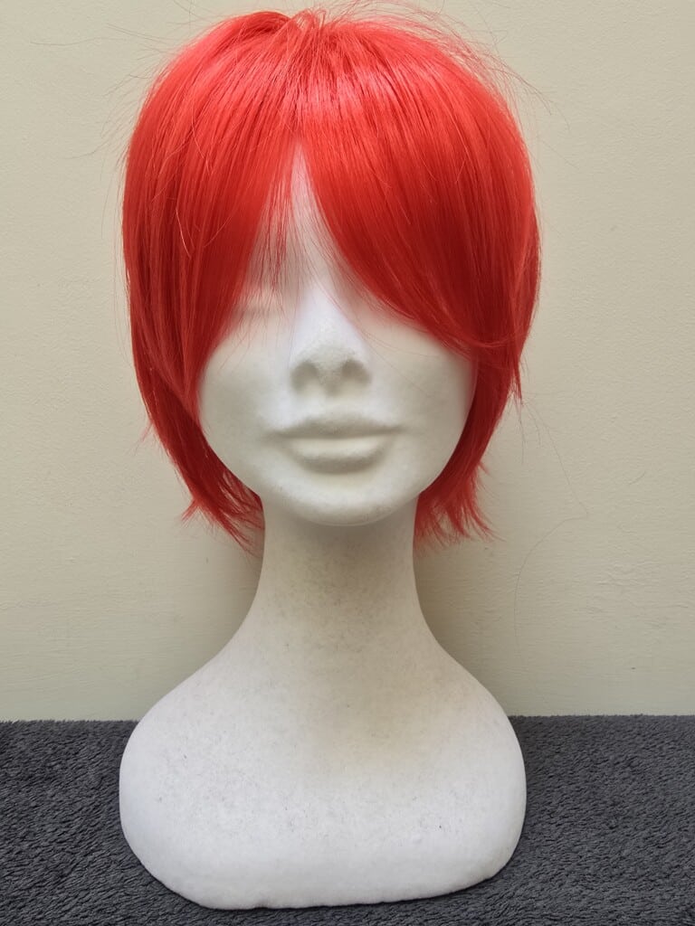 Red with a Basic Cap and Monofilament Parting Wig No. 338