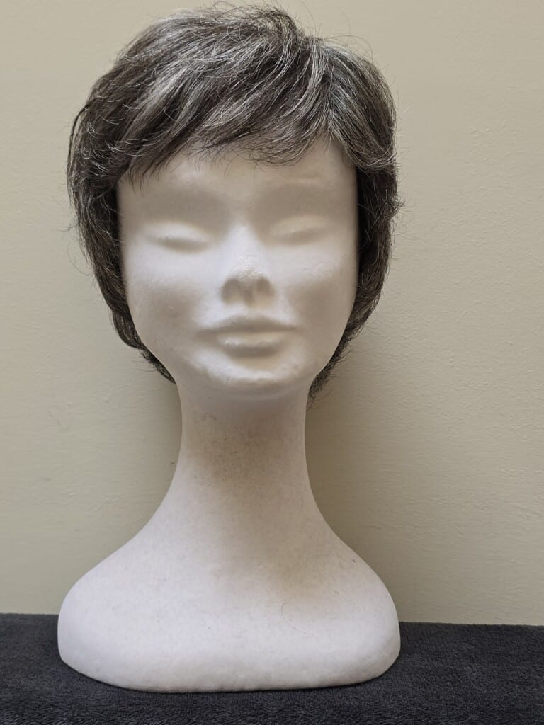 Grey with a Basic Cap and Monofilament Crown and Parting Wig No. 551