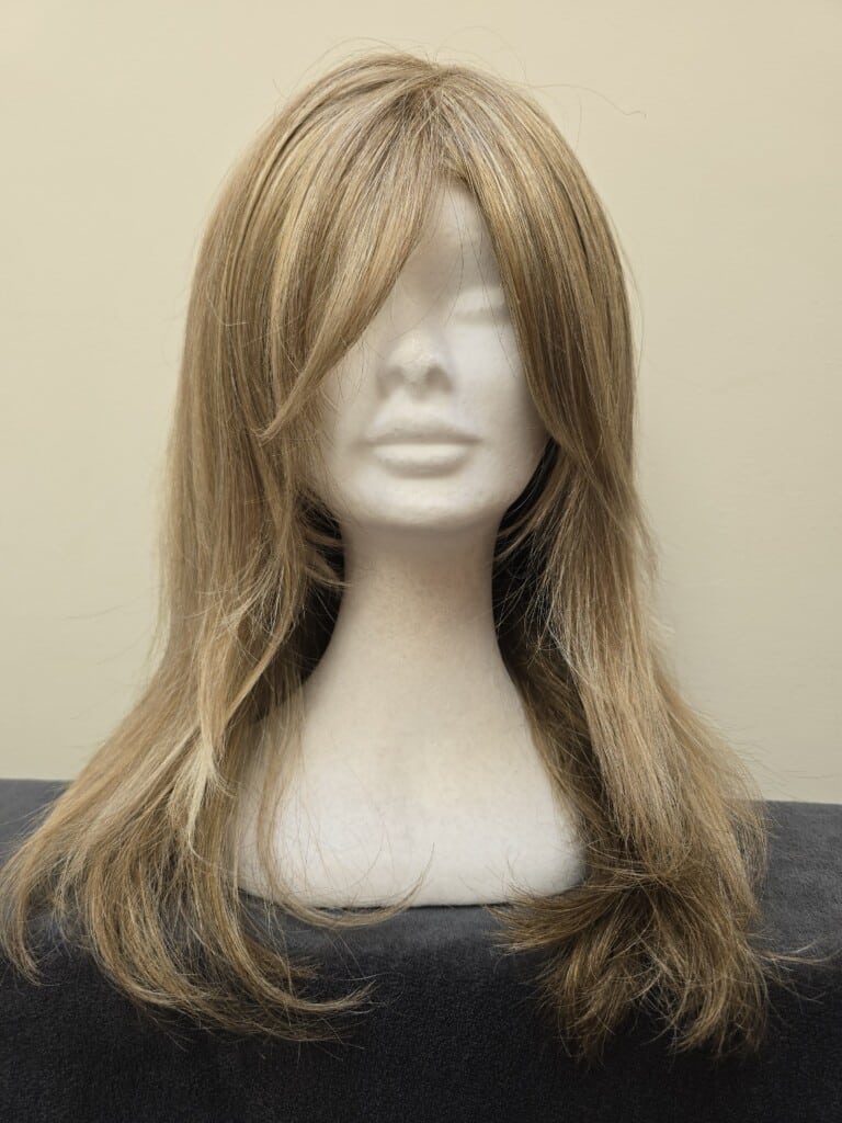 Blonde with a Basic Cap and Monofilament Parting Wig No. 585