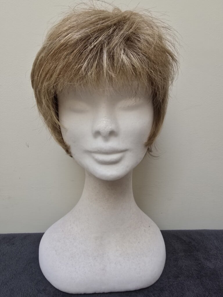 Blonde with a Monofilament Basic Cap Wig No. 586