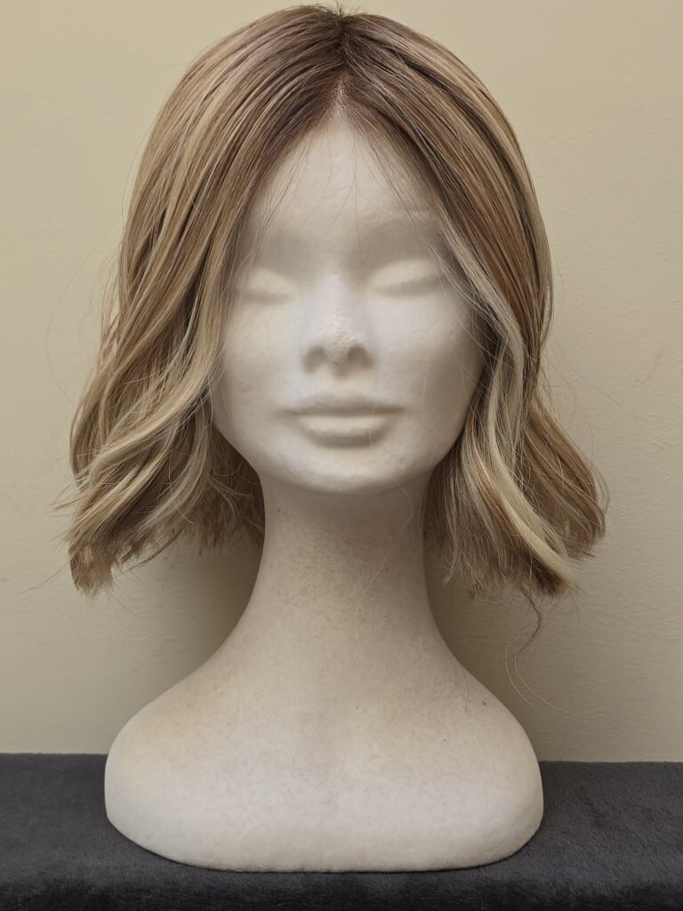 Blonde with a Basic Cap and Monofilament Top Wig No. 605