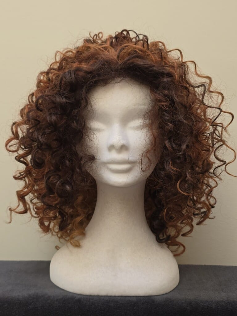 Red with a Basic Cap and Monofilament Top Wig No. 606