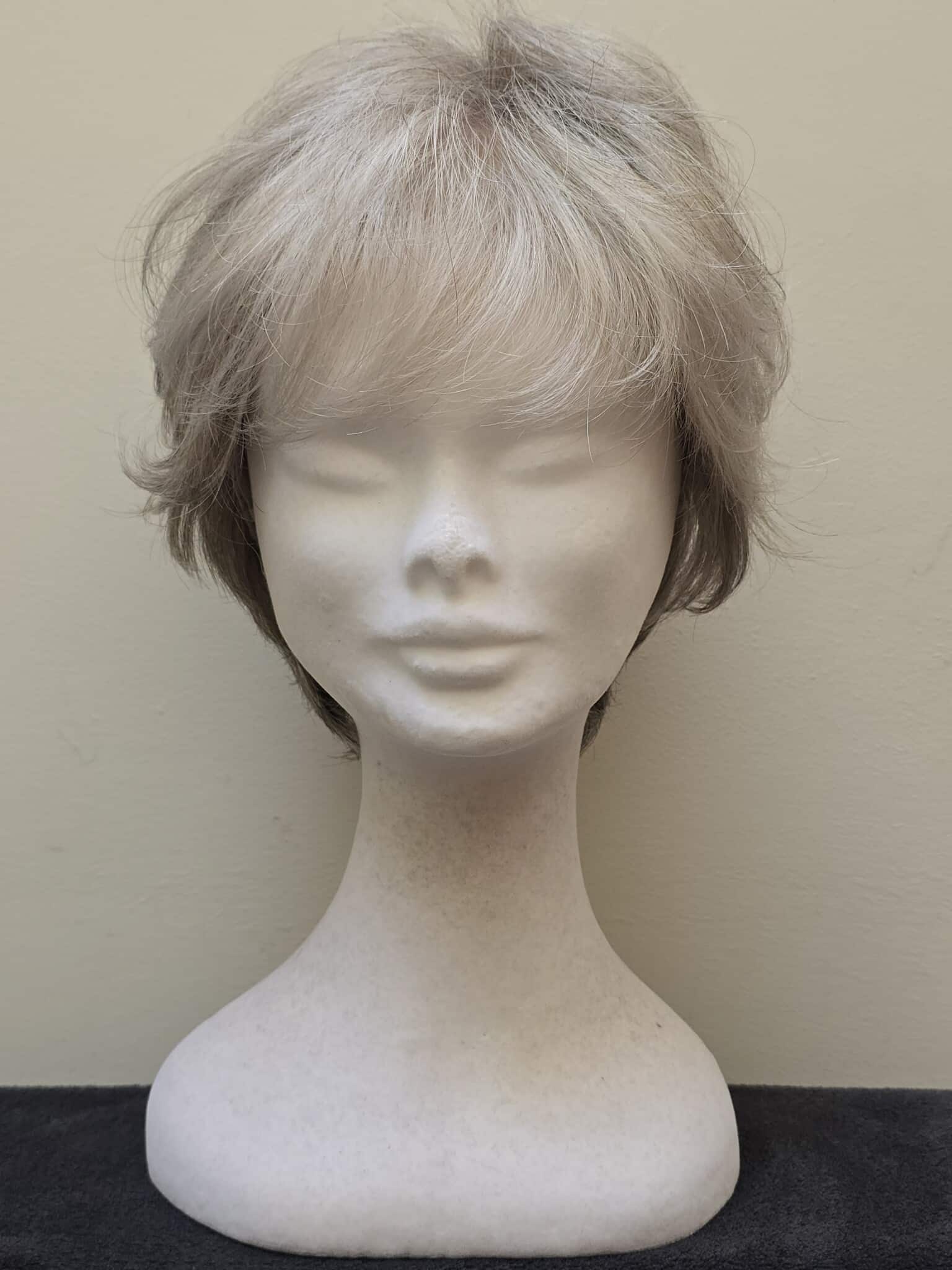 Grey with a Basic Cap and Monofilament Top Wig No. 619