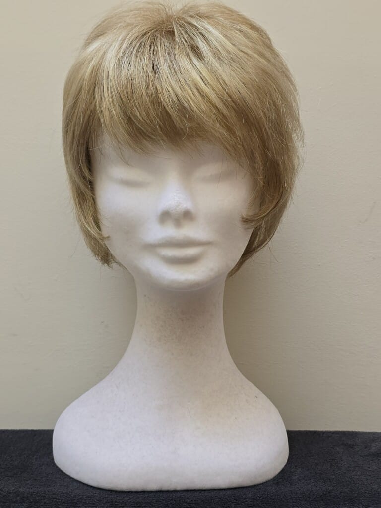 Blonde with a Hand-tied Cap and Monofilament Top Wig No. 624