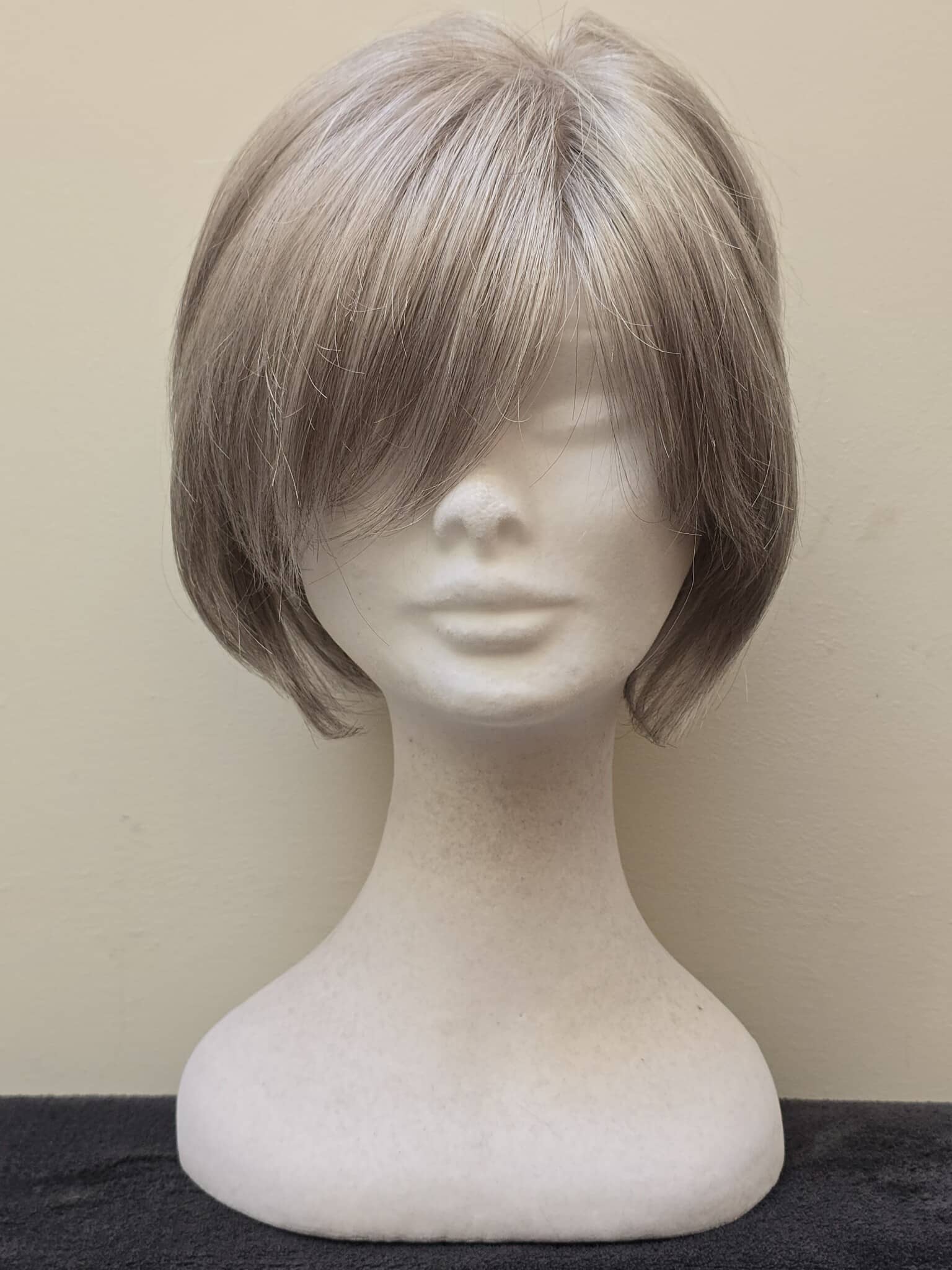 Grey with a BAsic Cap and Monofilament Top Wig No. 629